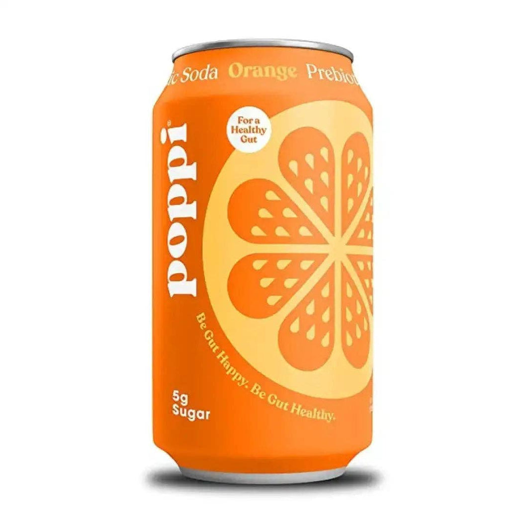 Soda à l'orange prébiotique pétillante POPPI