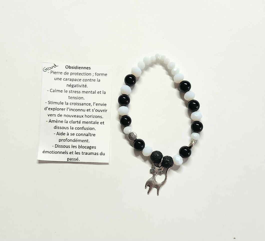 Bracelet - Obsidiennes - Grand