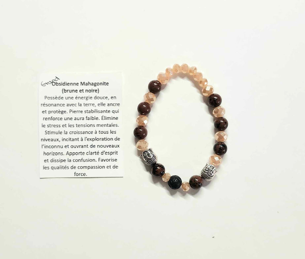 Bracelet - Obsidienne Mahagonite - Grand