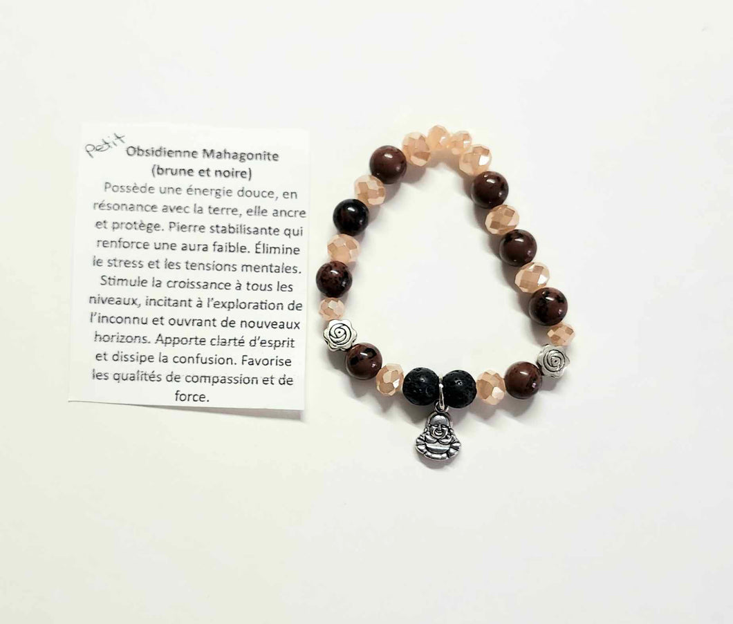 Bracelet - Obsidiennes Mahagonite - Petit