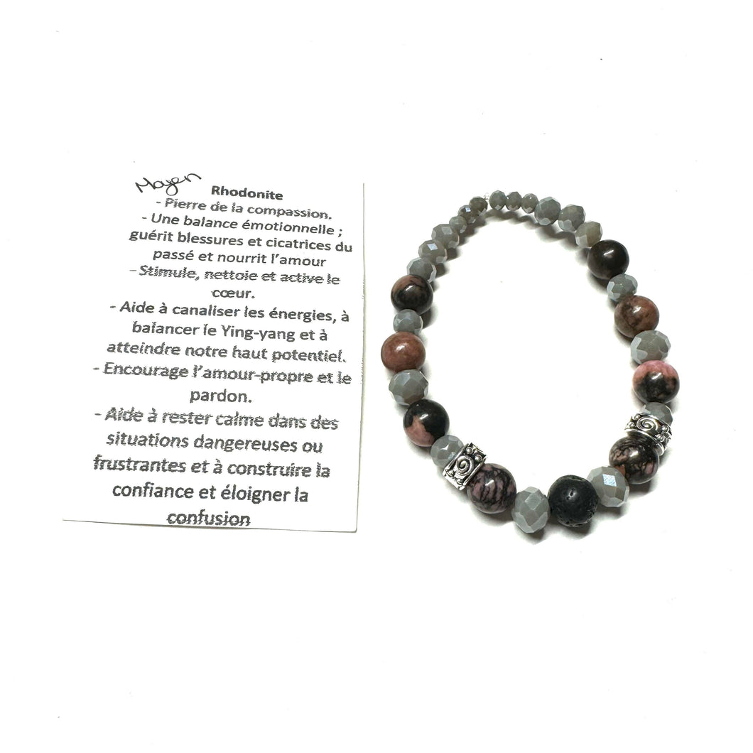 Bracelet - Rhodonite - Moyen