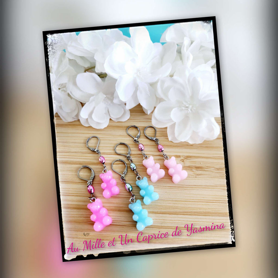 Boucle d'oreille •  Ourson