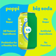 Charger l&#39;image dans la galerie, Soda pétillant prébiotique au gingembre et à la lime POPPI
