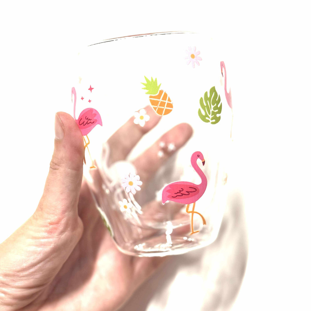 Verre double paroi • Flamant rose