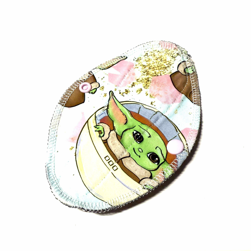 Serviette hygiénique lavable tanga  • Extraterrestre vert