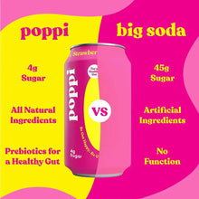 Charger l&#39;image dans la galerie, Soda prébiotique pétillant à la fraise et au citron POPPI
