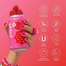 Charger l&#39;image dans la galerie, Soda pétillant prébiotique à la framboise et à la rose POPPI
