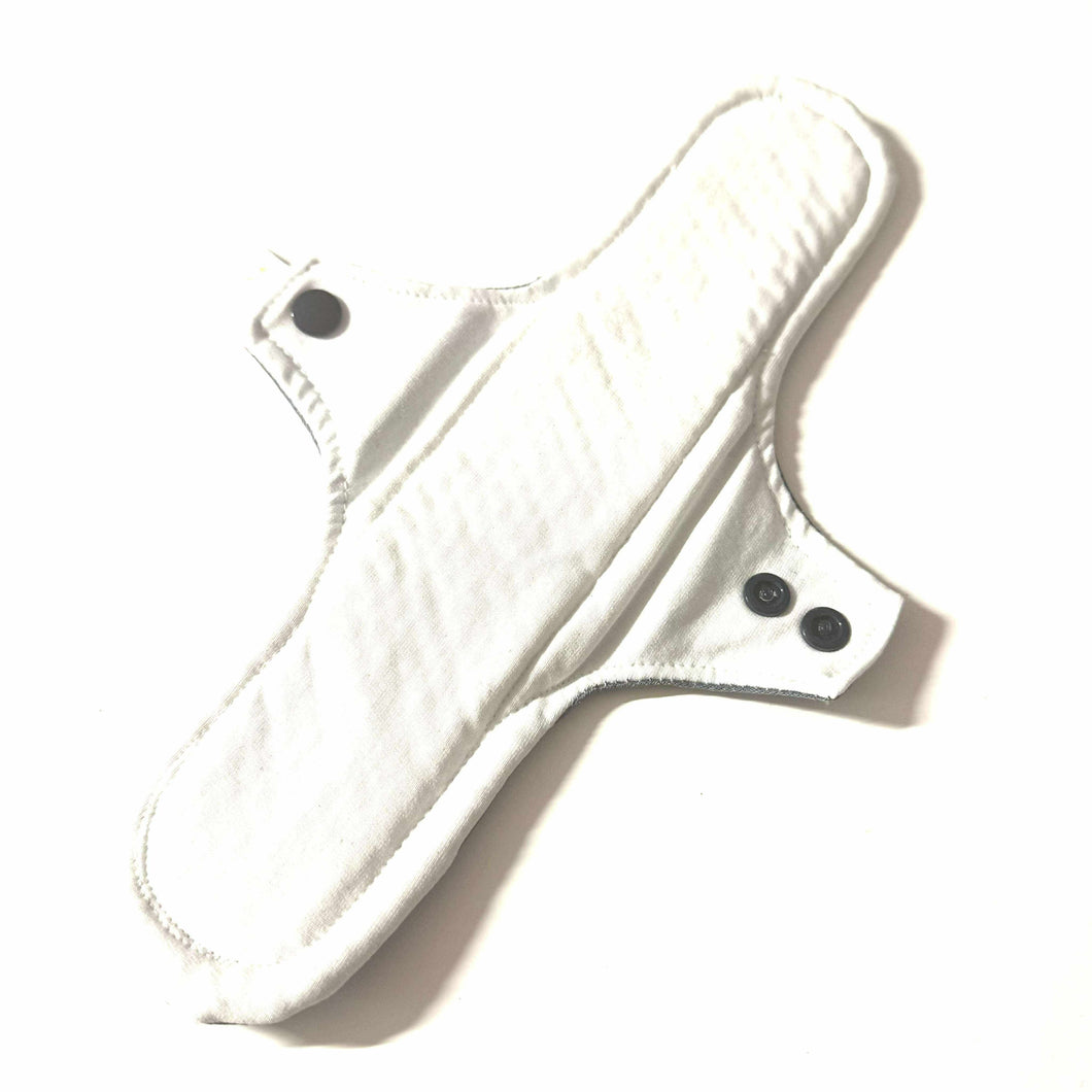 Serviette hygiénique lavable de nuit • Blanc