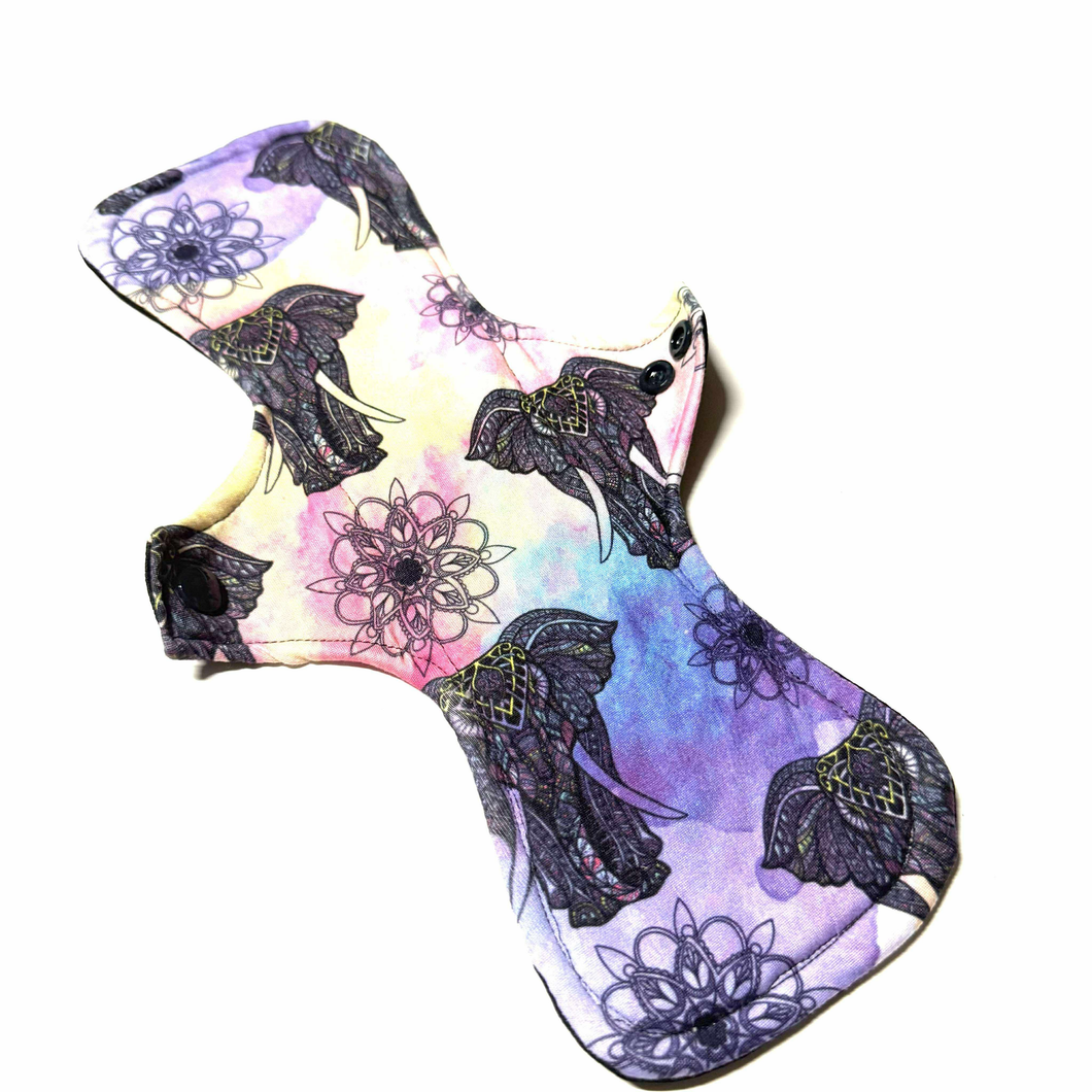 Serviette hygiénique lavable de nuit • Éléphant