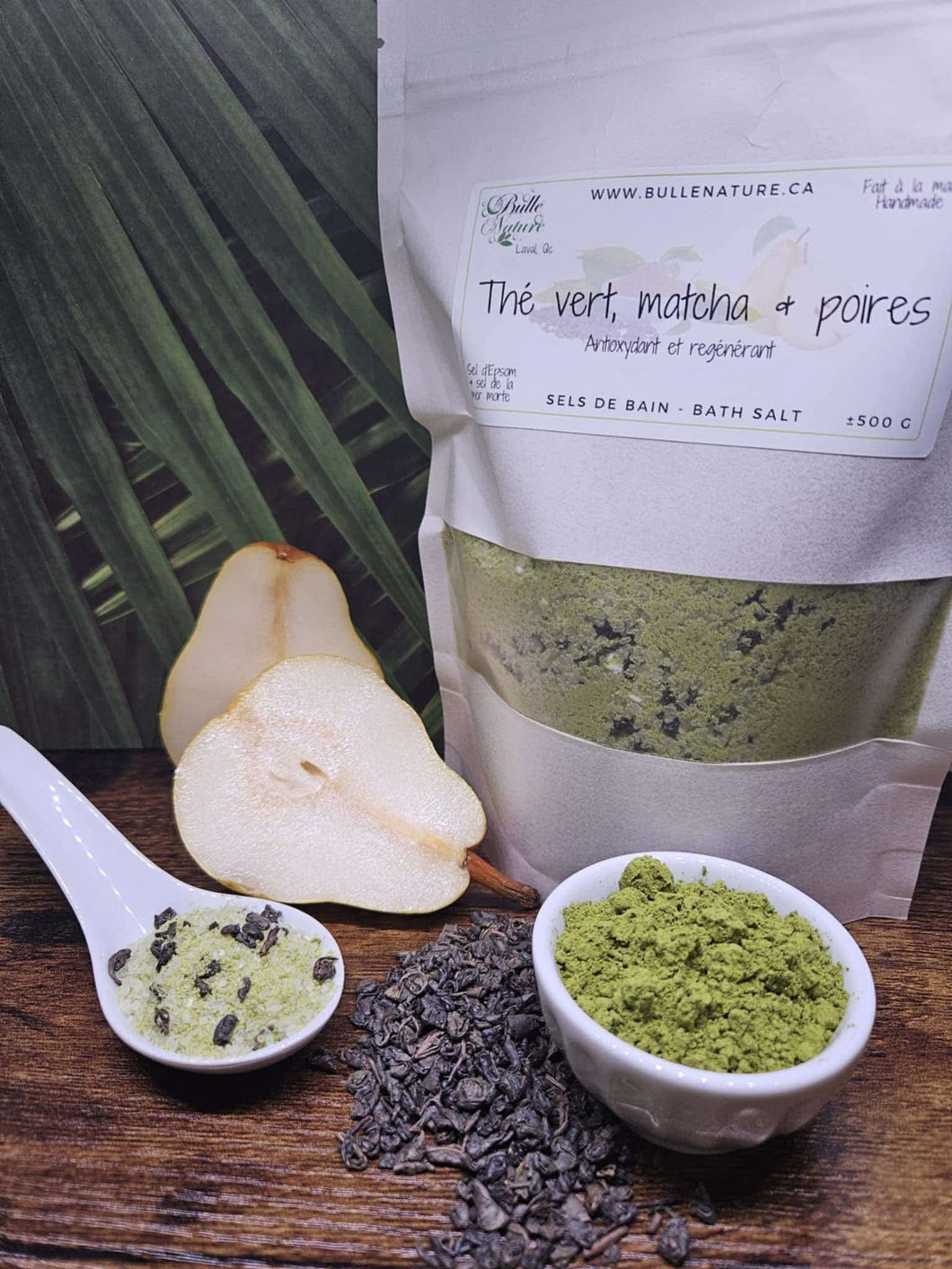 Sel de bain • Thé vert, matcha & poires