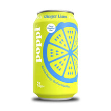 Charger l&#39;image dans la galerie, Soda pétillant prébiotique au gingembre et à la lime POPPI
