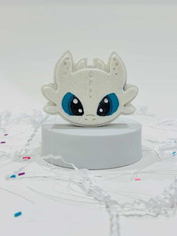 Bombe bain dragon blanc