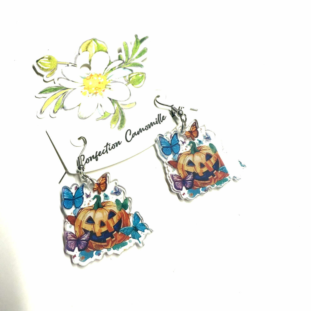 Boucle d'oreille • Citrouille