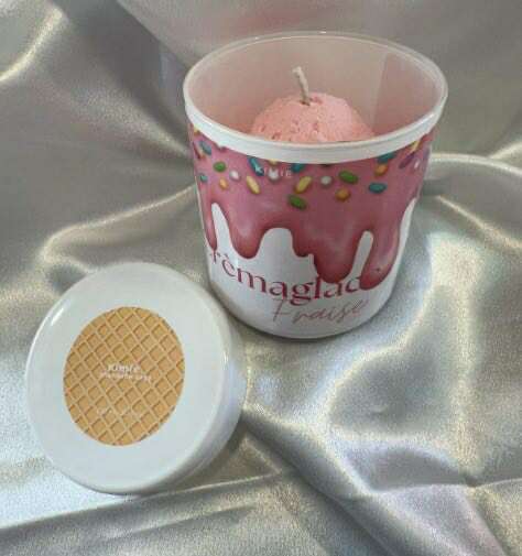 Chandelle crèmaglace • Fraise