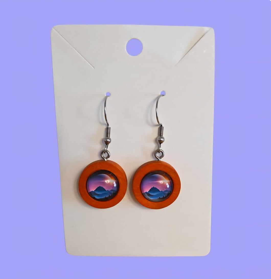 Boucle d'oreille tombante • Lune