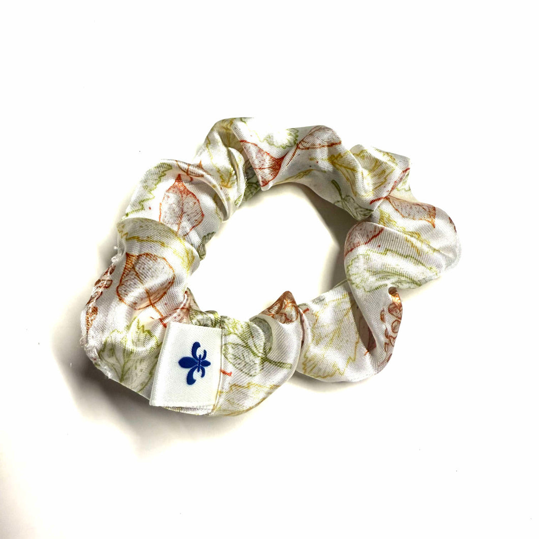 Mini chouchou en satin - Feuille