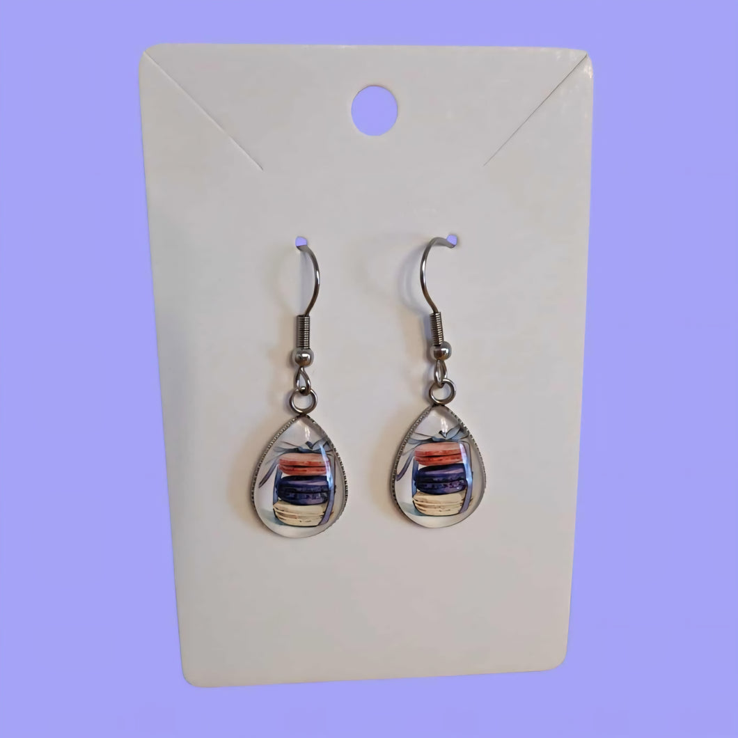 Boucle d'oreille tombante • Macaron