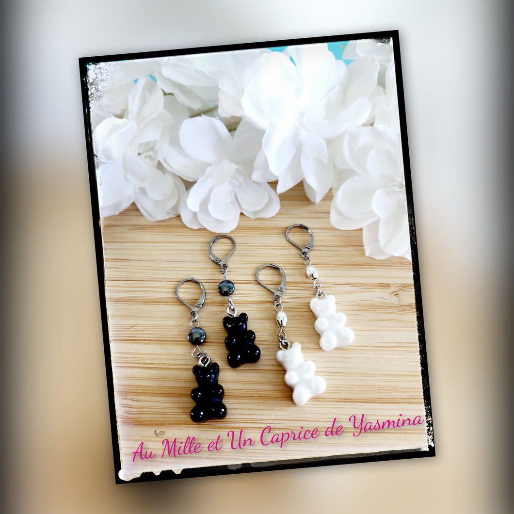 Boucle d'oreille •  Ourson