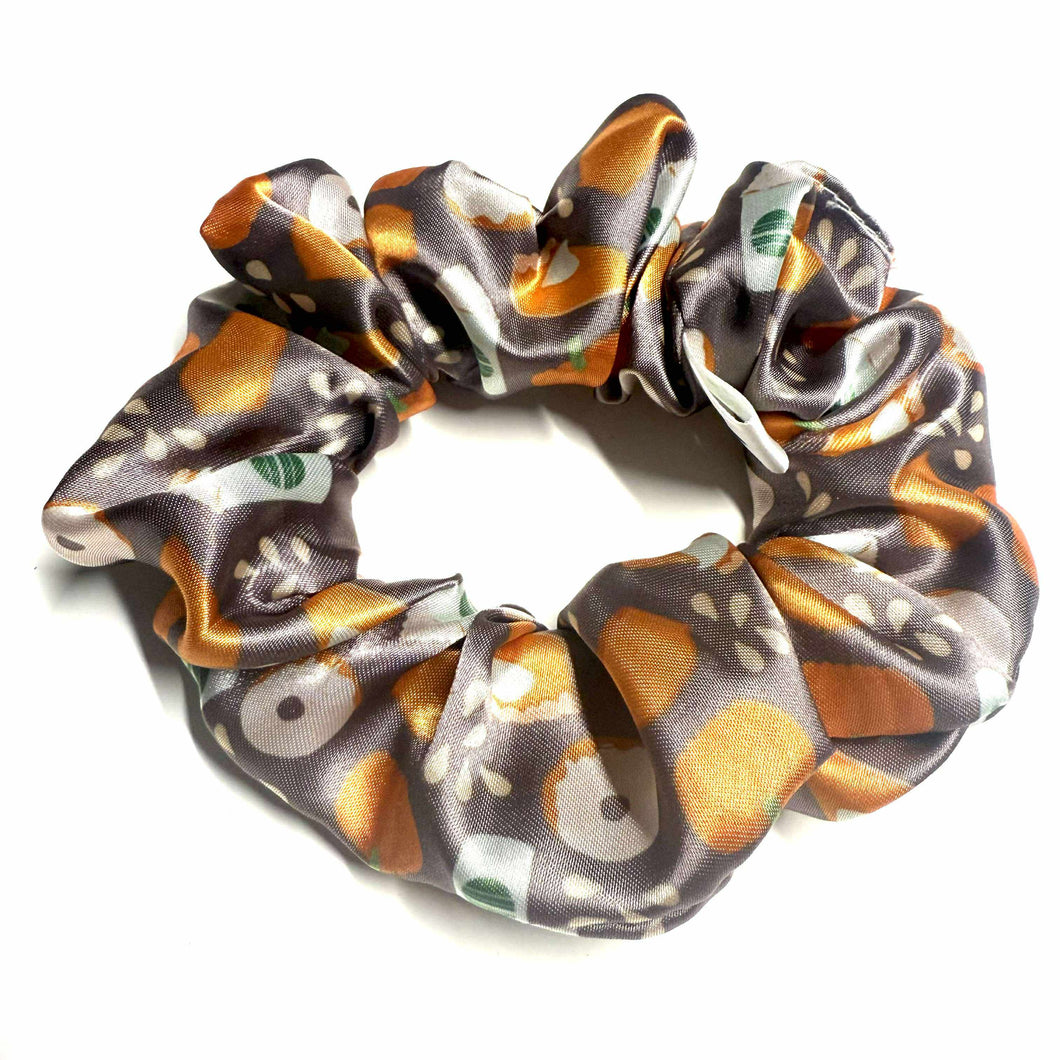 Chouchou en satin régulier - Café