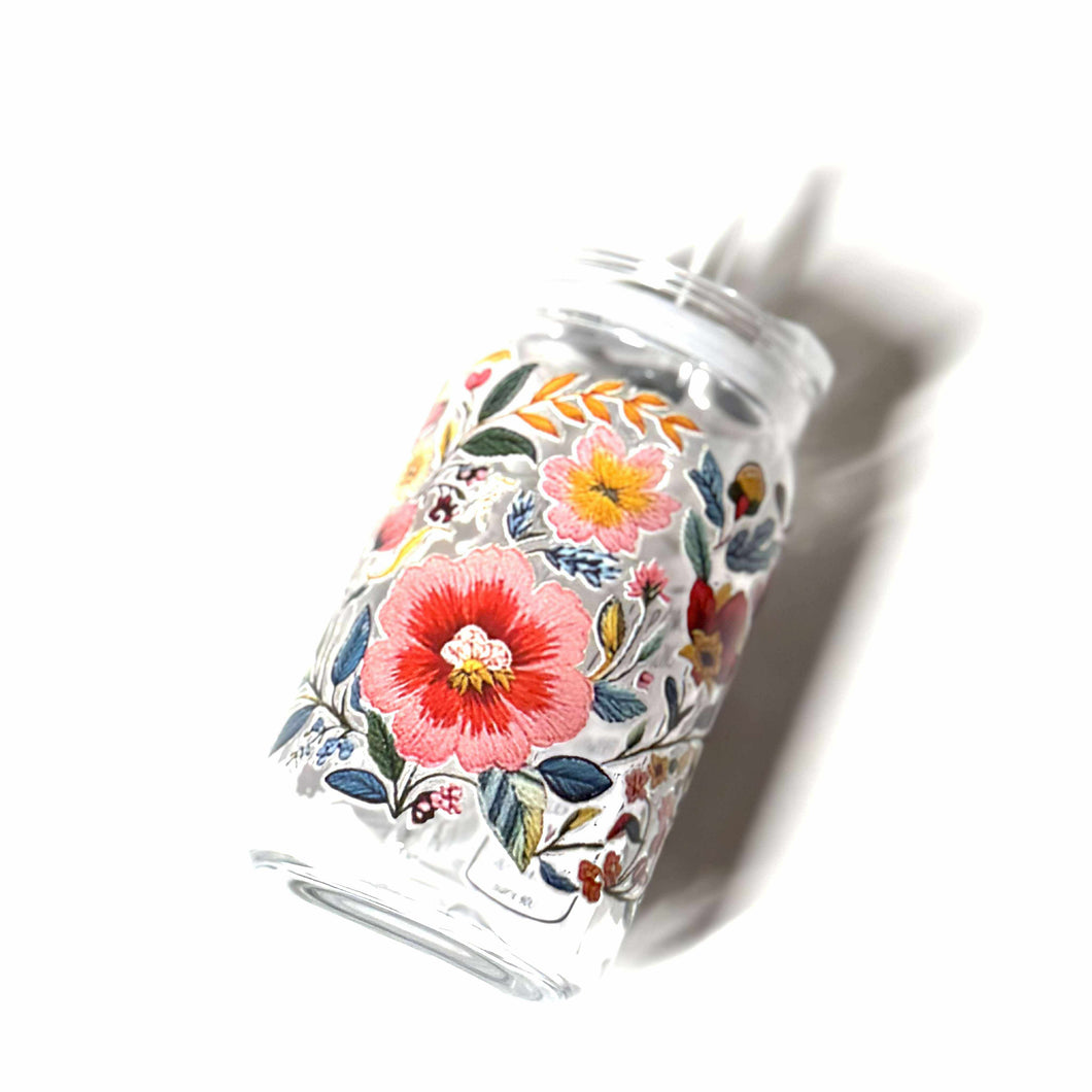 Verre en vitre • Fleur
