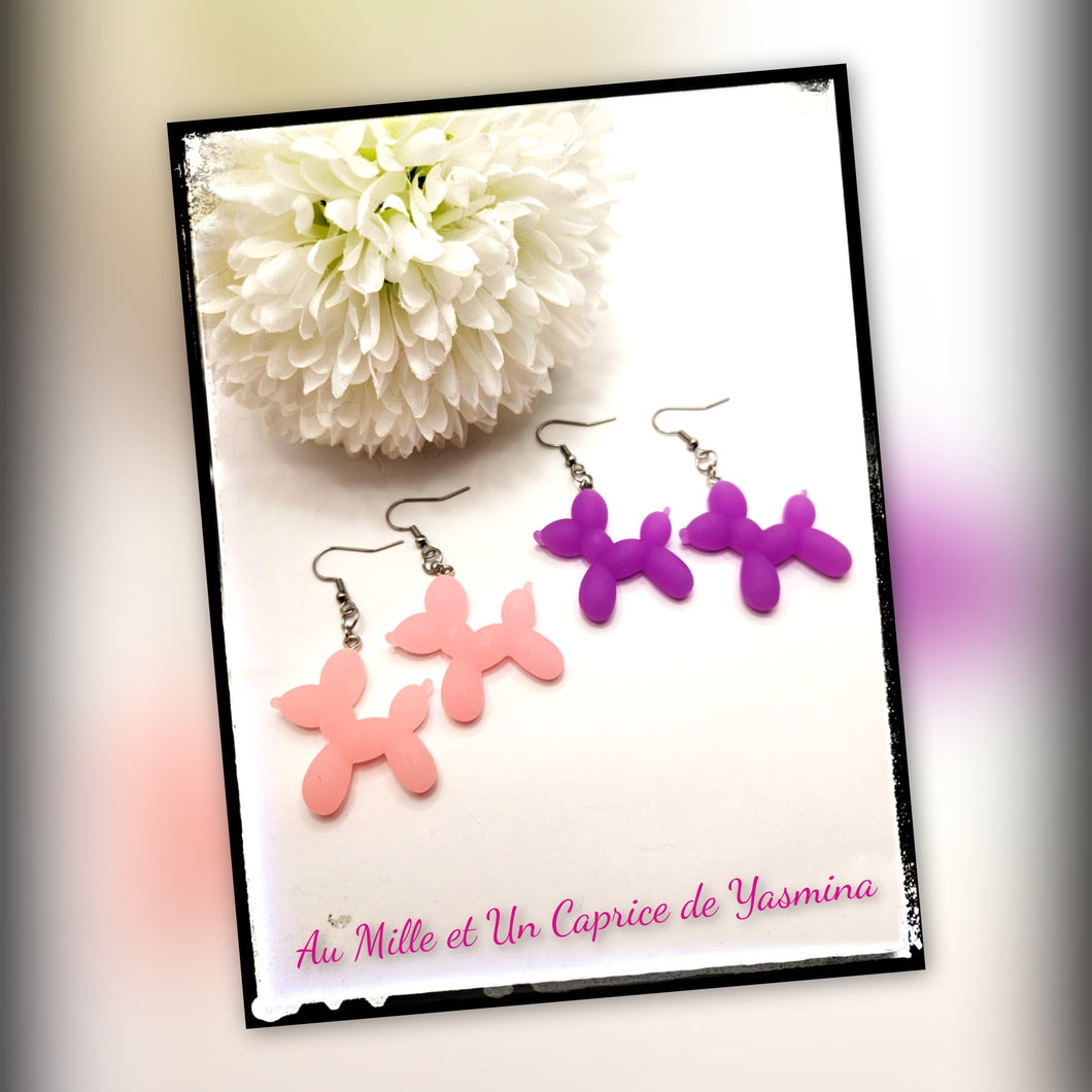 Boucle d'oreille • Chien balloune
