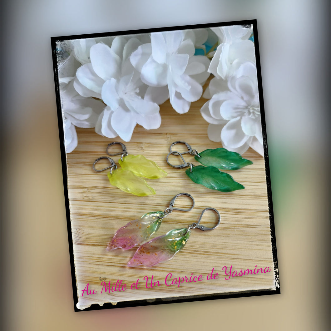 Boucle d'oreille • Feuille